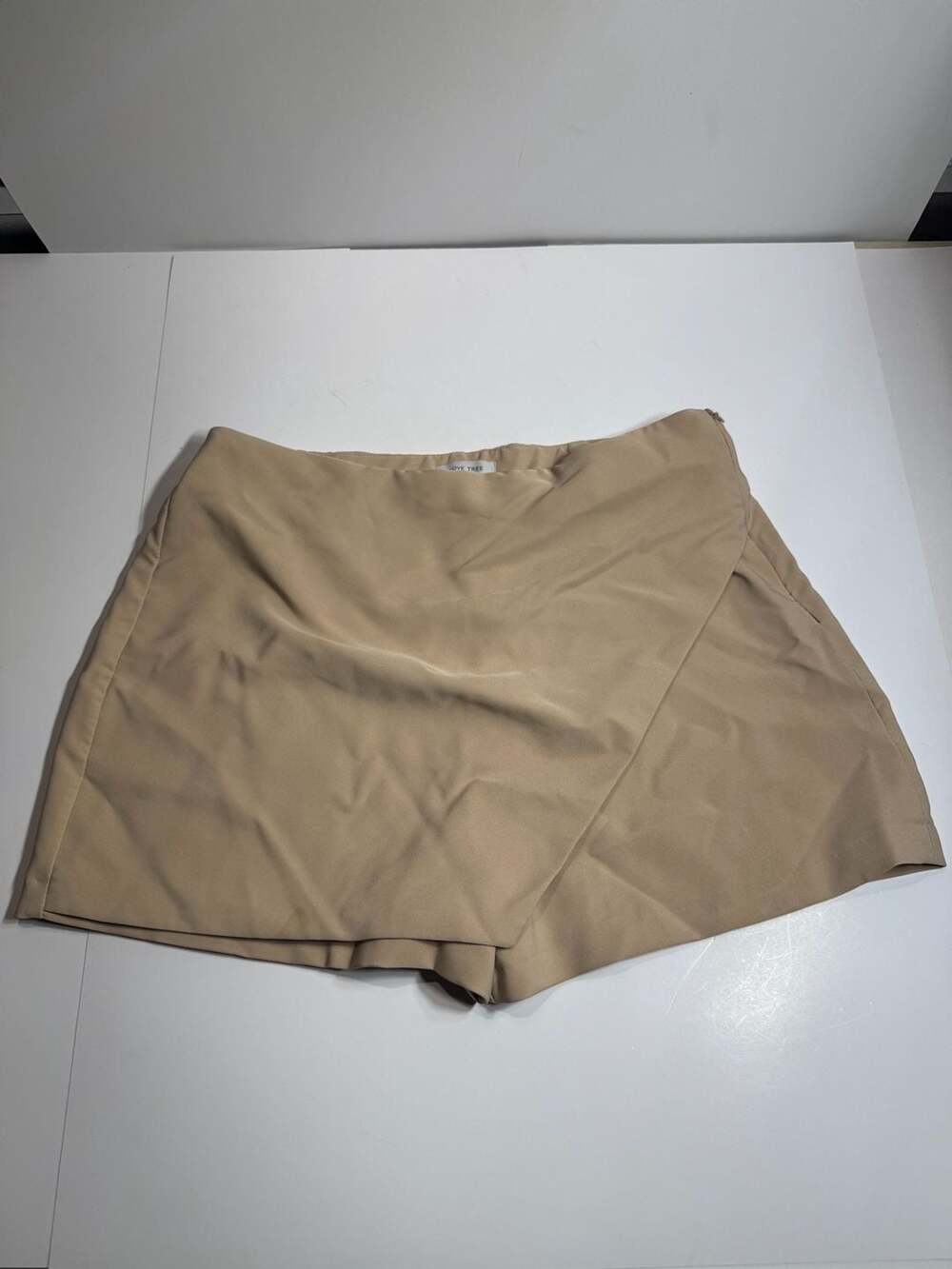 Wrap Front Skort With Asymmetrical
